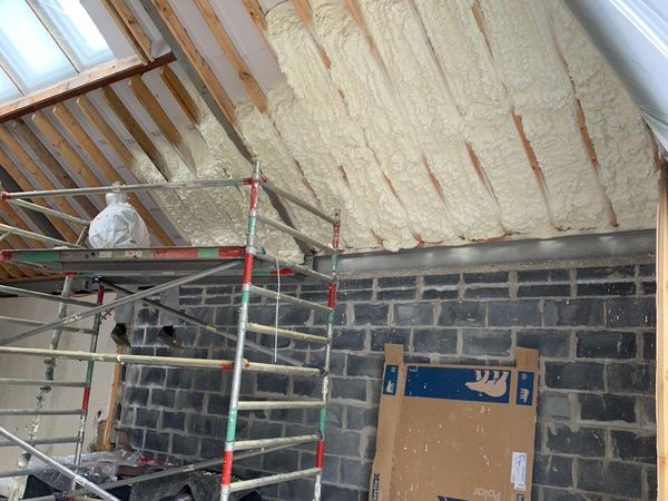 Spray foam insulation