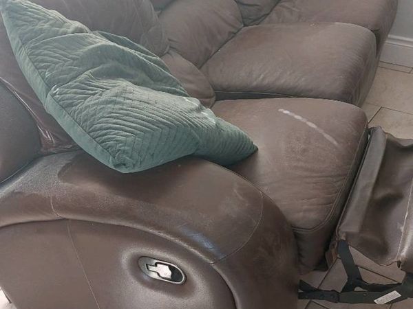 3+2 seater leather couch