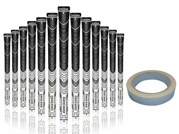 Geoleap Set of 13 Standard Multi Compound Grips - White/Black with Grip Tape