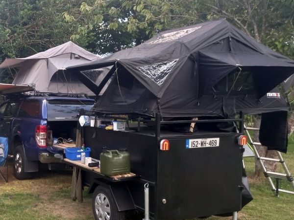 6 by 4 camping trailer and roof top tent