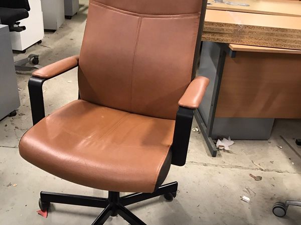 Managers brown leather chair