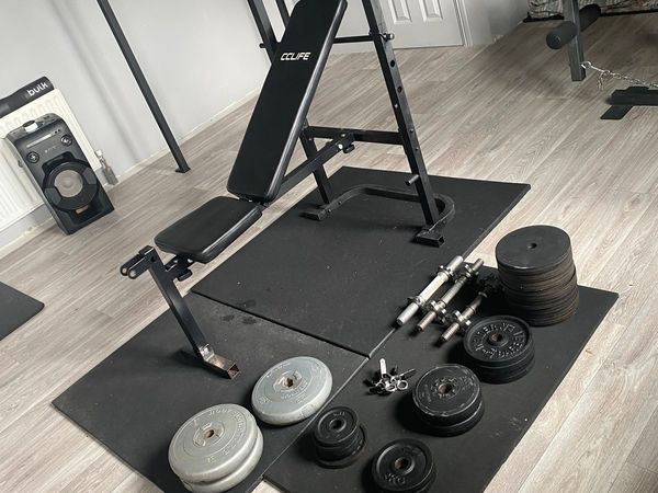 100kg weights and bench