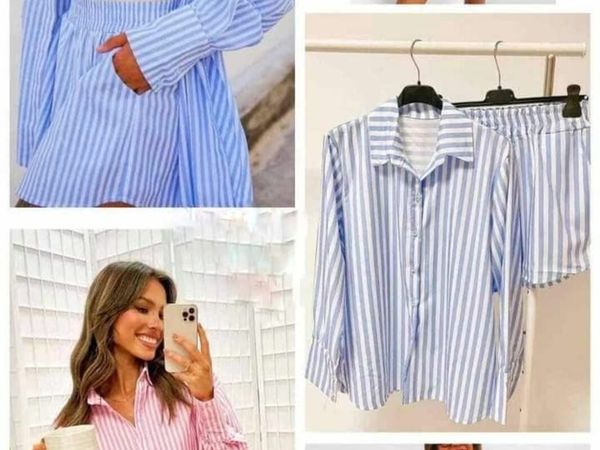EW Stripe co ord shirt and short