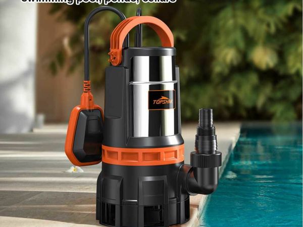 sewage pump 1020n 2000l/h stainless steel pump sump pump for Swimming Pool Tub and Garden Irrigation and Long 32ft Cable