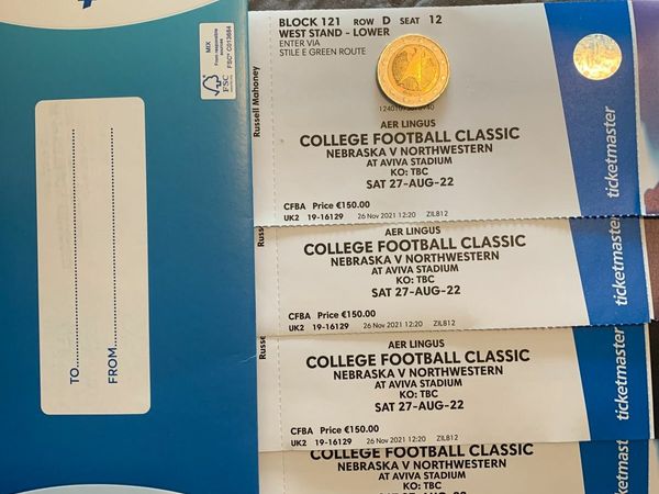 4 Tickets 3rd Row College Football Classic 27 Aug