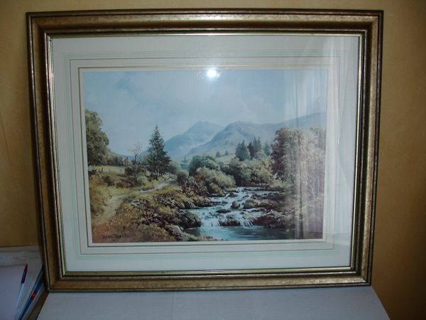 Beautiful Framed  Print of  the “Trassey” River, The Mournes by Denis Thornton.