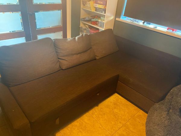 Ikea Corner Couch with Bed and Built in Storage