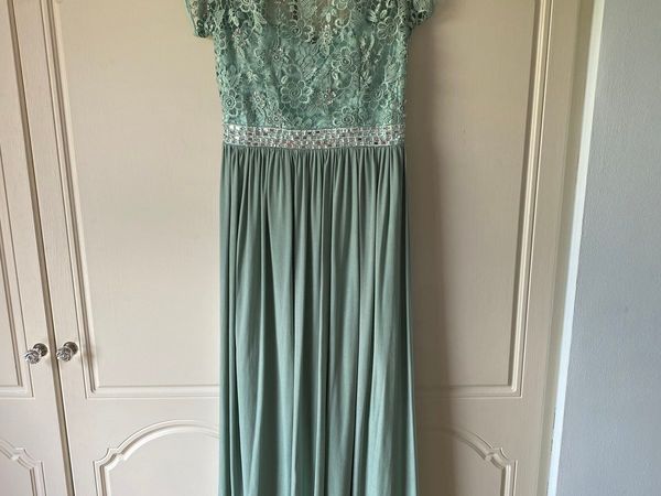 Sage green full length dress