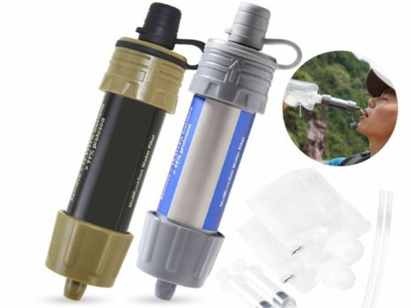 Outdoor Camping Equipment Survival Purification Water Filter Straws Hiking Water Purifier Water Filtration System Emergency