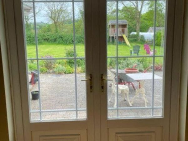 PVC FRENCH PATIO DOUBLE DOORS COMPLETE WITH FRAME
