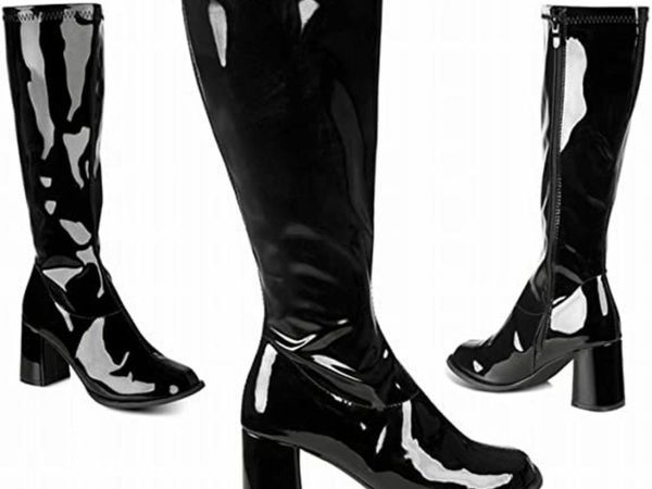 Boland women retro gogo dress up  boots, black, size = uk 7 / 41 EU (new) P & P availablel