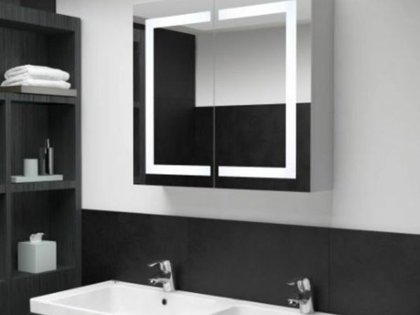 New*LCD LED Bathroom Mirror Cabinet 80x12.2x68 cm