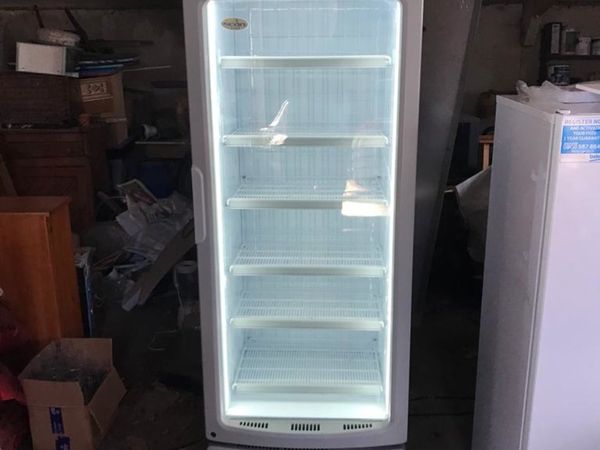 Upright glass door freezer