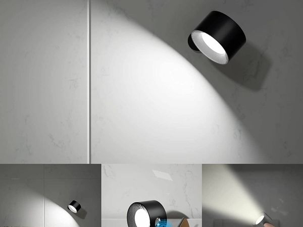 Wall Light LED Wall lamp Rechargeable Battery Wall Sconces Mordern Dimmable Touch Control Warm /White Brightness Modes Wall Spotlights Freely Rotatable Bedside Lights Sconce Lamp for Bedroom Cabinet
