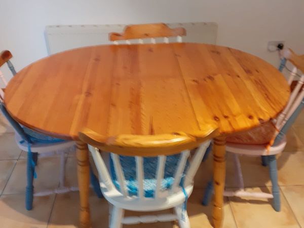 table and four chairs