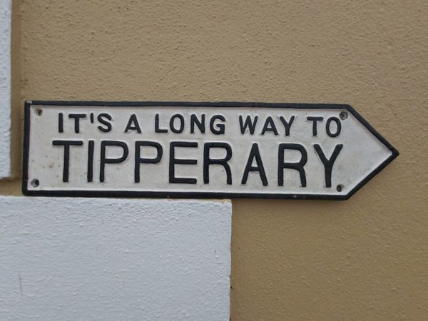 Its long  way to Tipperary cast iron sign