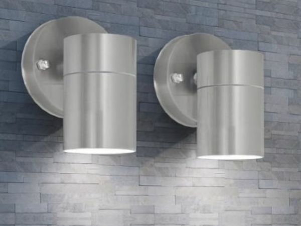 New*LCD Outdoor Wall Lights 2 pcs Stainless Steel Downwards