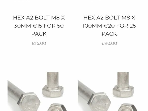 👍  deals on stainless Steel A2 M8x100 €19 =25 pack