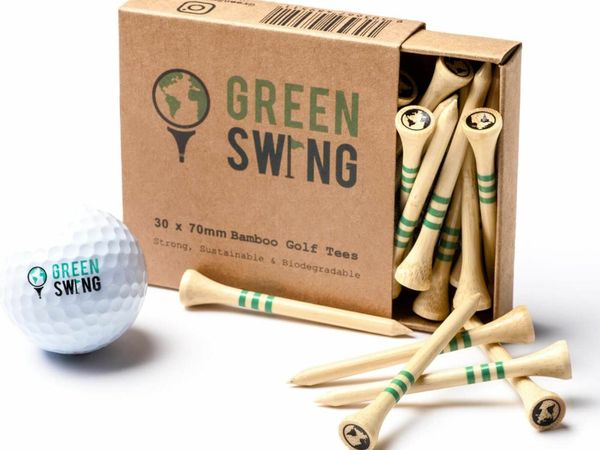 Bamboo Golf Tees 70mm | Strong Sustainable Biodegradable | 30pcs