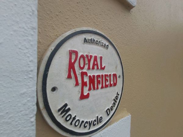 Royal Enfield cast iron sign