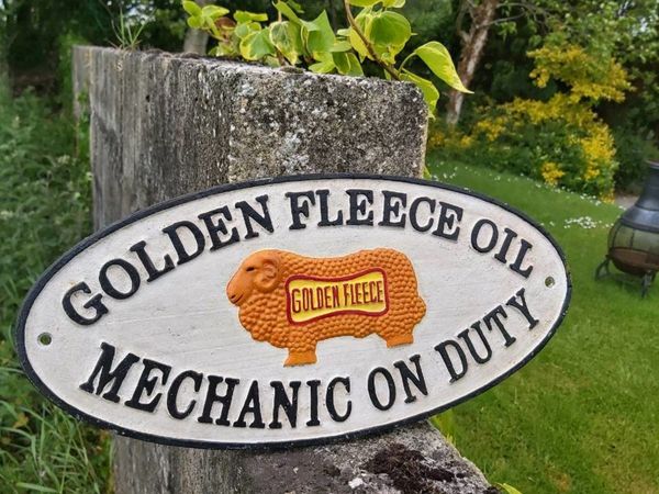 Large  golden fleece cast iron sign
