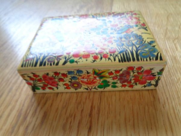 Vintage Indian Paper Mache Box for Sale