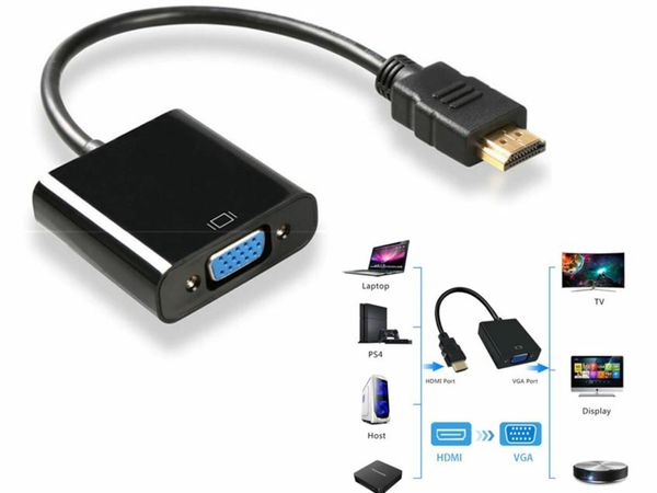 HDMI Male to VGA Female HD Cable