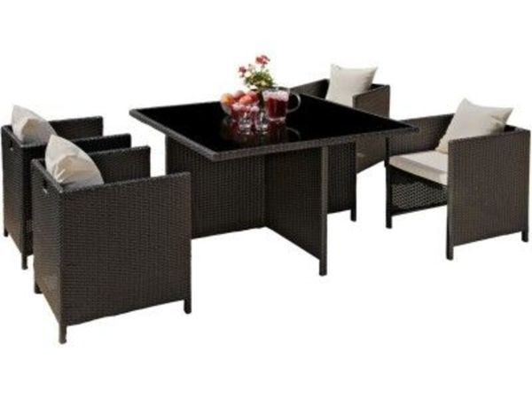 4 Seater Rattan cube outdoor furniture set