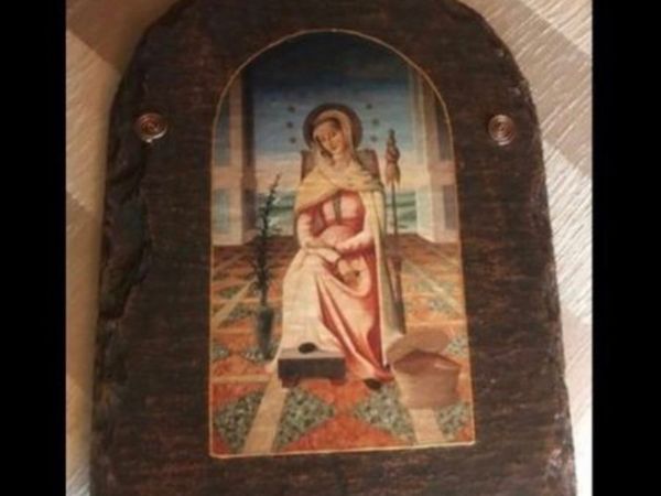 Vintage Religious Slate Icon