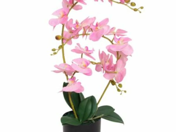 New*LCD Artificial Orchid Plant with Pot 65 cm Pink