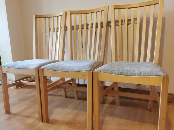 Oak solid sturdy chairs set