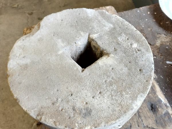 Antique grinding /sharpening wheel stone