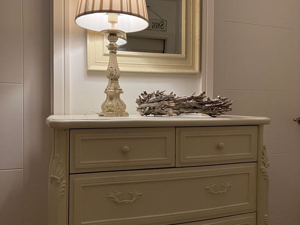 Chest cream drawers and mirror available collect