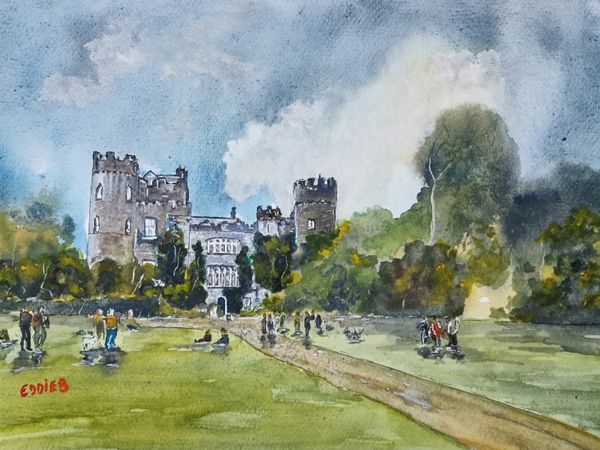 malahide castle watercolor