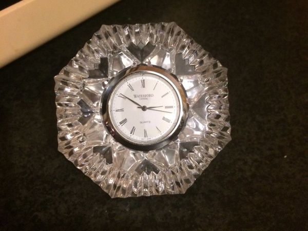 Orginal Waterford crystal paper weight clock