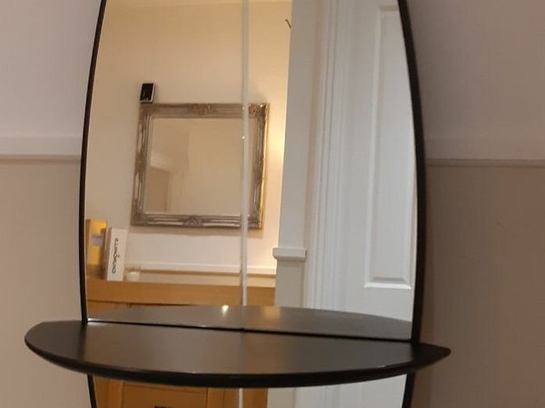 Ex Large bevelled mirror with shelf  - 6ft