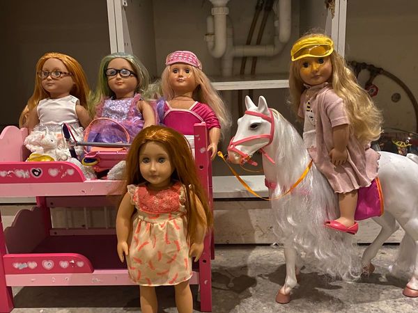 Our generation dolls and horses with accessories