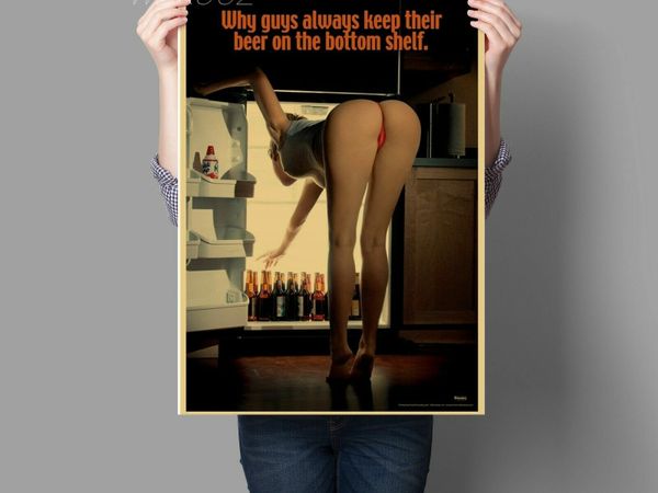SEXY BEAUTY retro style home decor drawing poster high quality wall art Room new