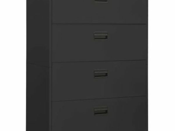 New*LCD Filing Cabinet Anthracite 90x46x134 cm Steel