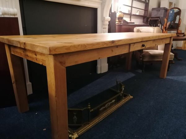 large farmhouse pine kitchen table