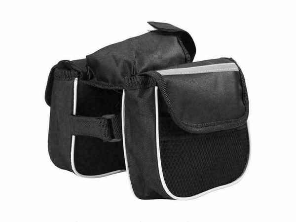 Cycling Bicycle Bike Top Frame Front Pannier Saddle Tube Bag Double Pouch Holder