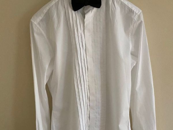 M&S autograph tuxedo shirt and bow tie