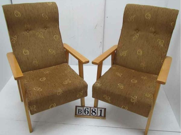 Pair of fireside chairs.   #B681