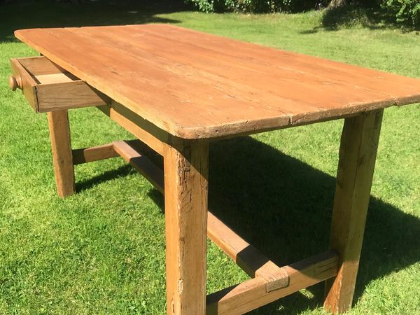 Antique pine country table