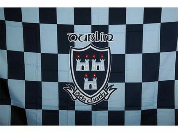 Dublin Flag 5 x 3 FT 100% Polyester W Eyelets All Ireland Football GAA Super 8s