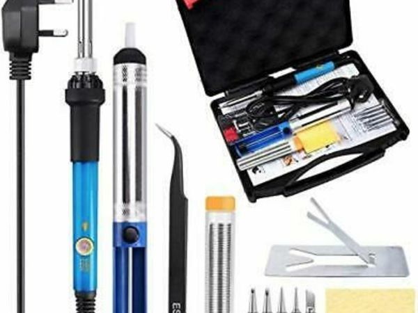 60W Soldering Iron FULL Kit Electronic Welding Irons Tool Adjustable Temperature
