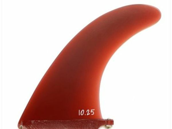 AKT 7.5" Fibreglass Longboard Surfboard Fin Red - High-end fibreglass centre fin. A classic template that will work in many conditions and for many board designs.    See images for more details!