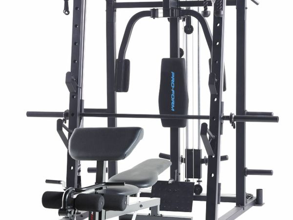 Smith Cage with Bench and Accessories-Free Delivery