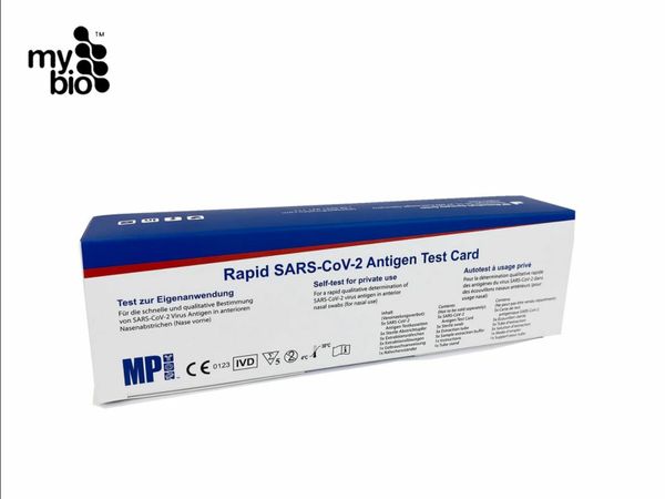 10 X MP Biomedicals Rapid SARS-CoV-2 Antigen Test (Home Self-Test) - 5 Test Pack (CE-IVD Certified)
