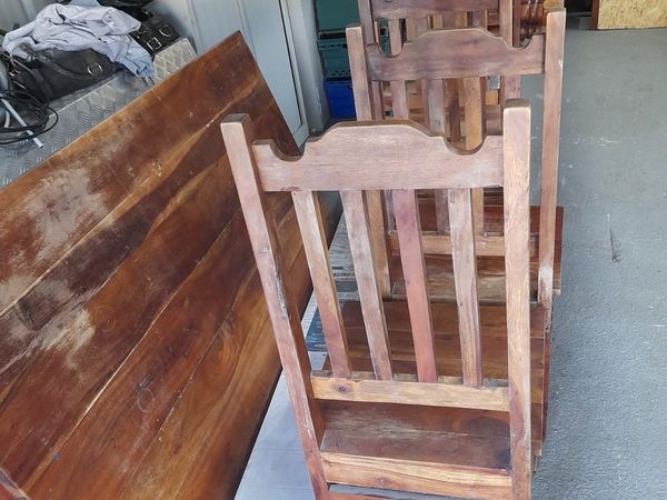 Rose wood kitchen table and 6 chairs